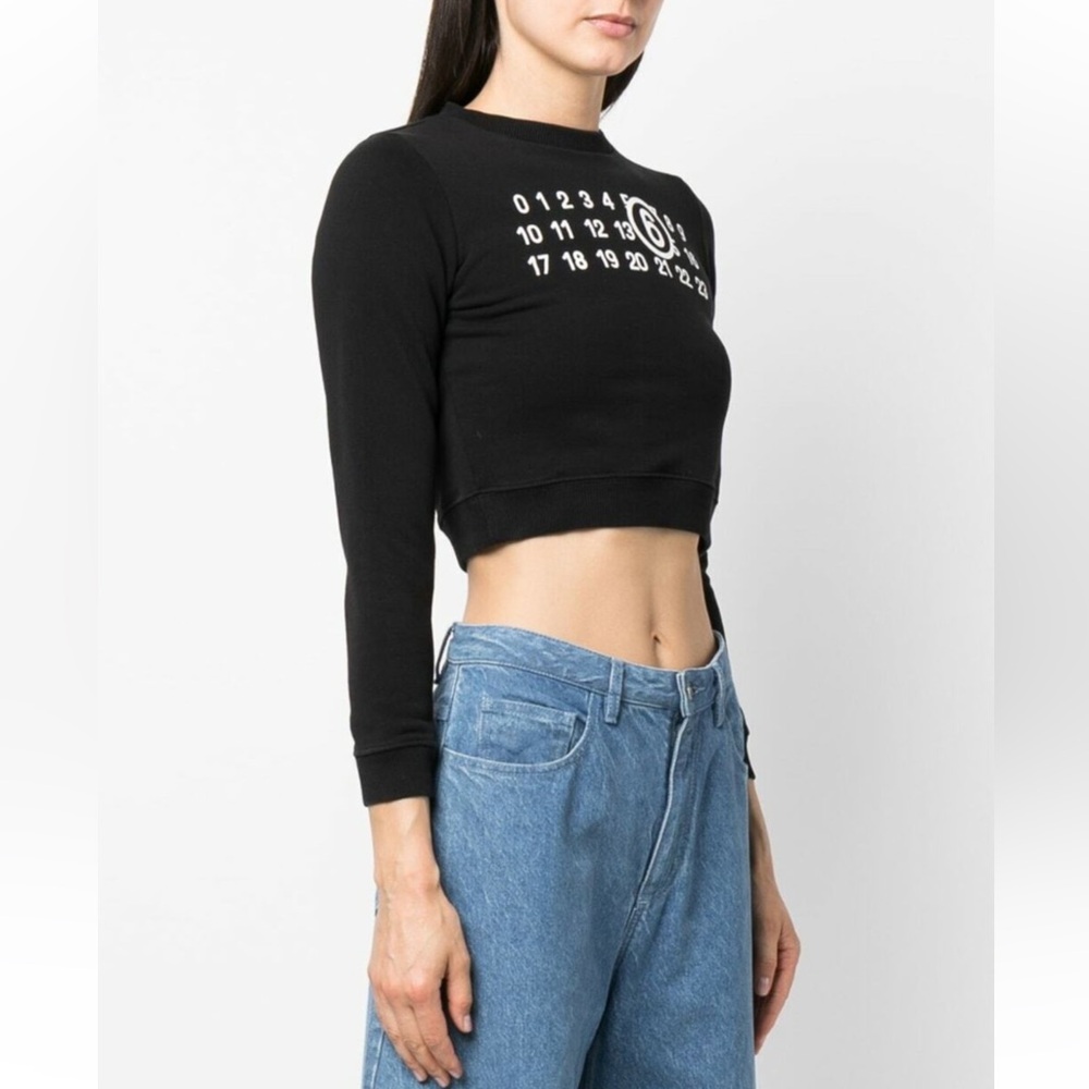 Super sexy MM6 Maison Margiela cropped sweatshirt EUC